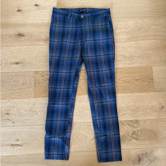 Elwood - Plaid Pants in Blue & Black - Picture 1 of 4